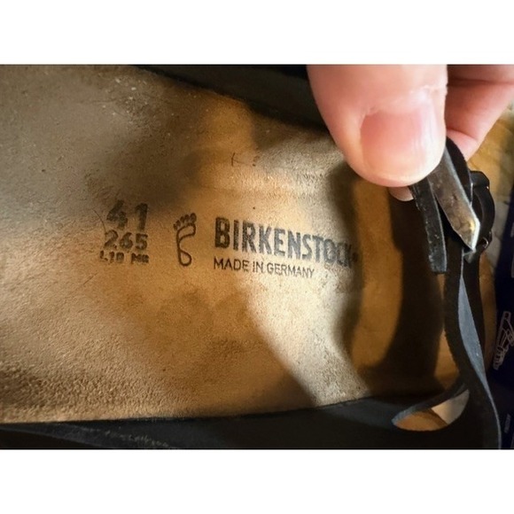 Birkenstock Arizona BS Black Leather Cork Footbed Sandals Sz 41 EU 10 US New - Picture 6 of 7